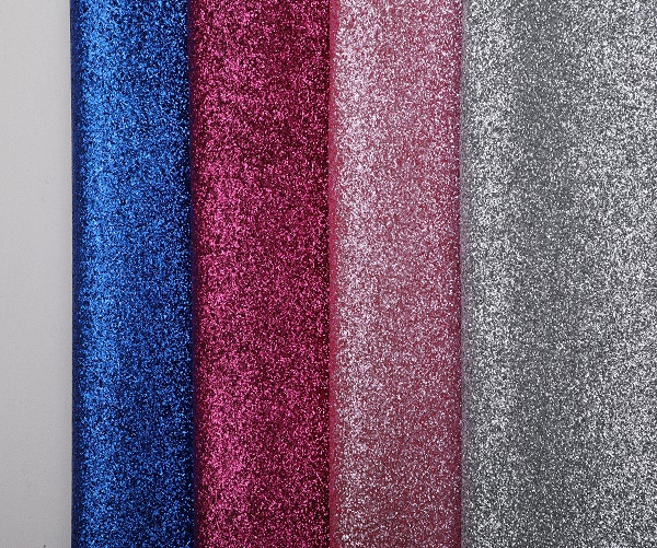 Glitter Scratch Resistance Semi Pu Upholstery Leather