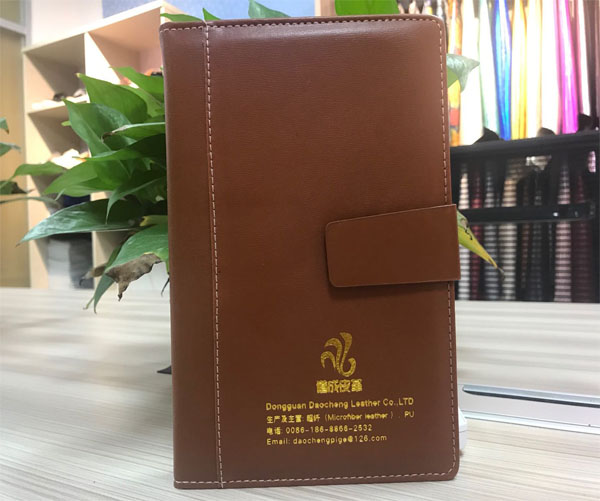 notebook material leather cover microfiber leather packaging 