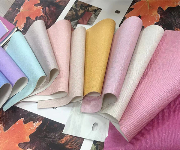 2021 new design  high quality cloth grain microfiber leather for shoes upper/handbgas/upholstery 
