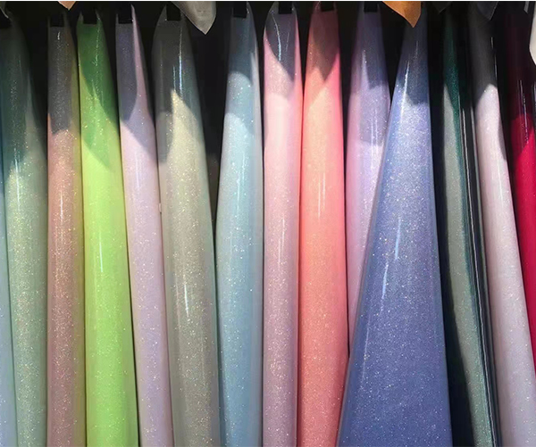 Neon Color Fabric Glitter Leather Microfiber Materials For Bows Bags and Shoes